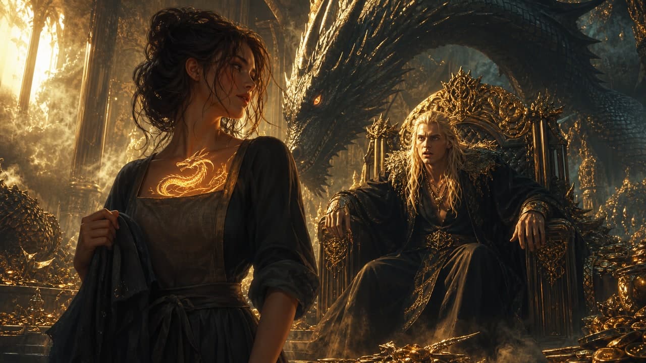 The Dragon King's Fake Mate interactive story cover